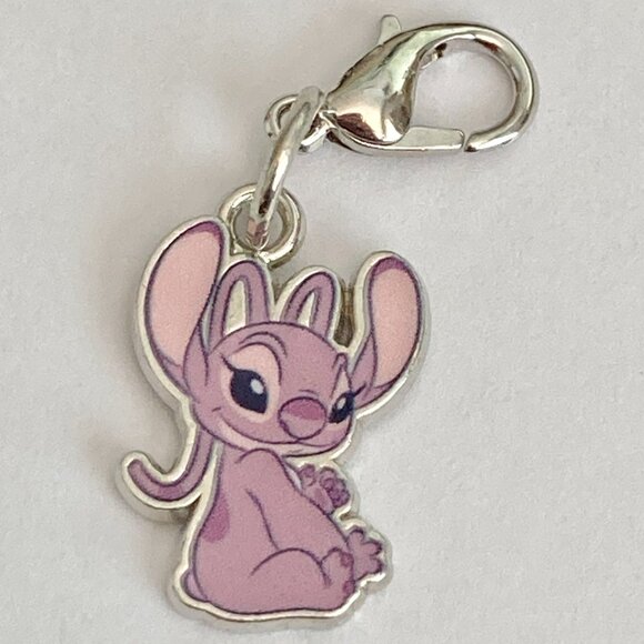 Vintage Disney Lilo & Stitch Angel Clip On Charm Purse Bag Zipper Pull Signed - Picture 7 of 10